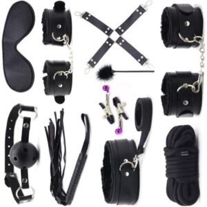 Fetish Kits Bed Restraints Bondage Plush Leather Sexy Flirting Alternative Toys