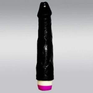 SUPER NATURAL BLACK SILICONE REALISTIC VIBRATOR